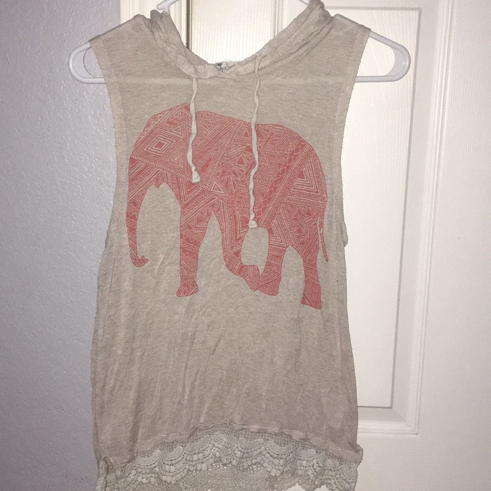 Sleeveless Tank Top with Hood